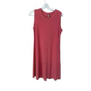 Norma Kamali Sleeveless Swing Mini Dress Coral Size Medium